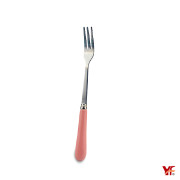 VJ102-17瓷柄不鏽鋼小叉粉色